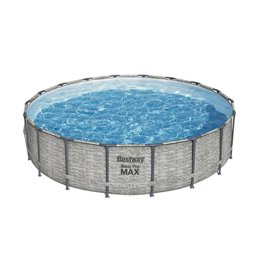 Piscina Bestway Redonda SteelPro Max Gris Piedra 5.49MX1.22M