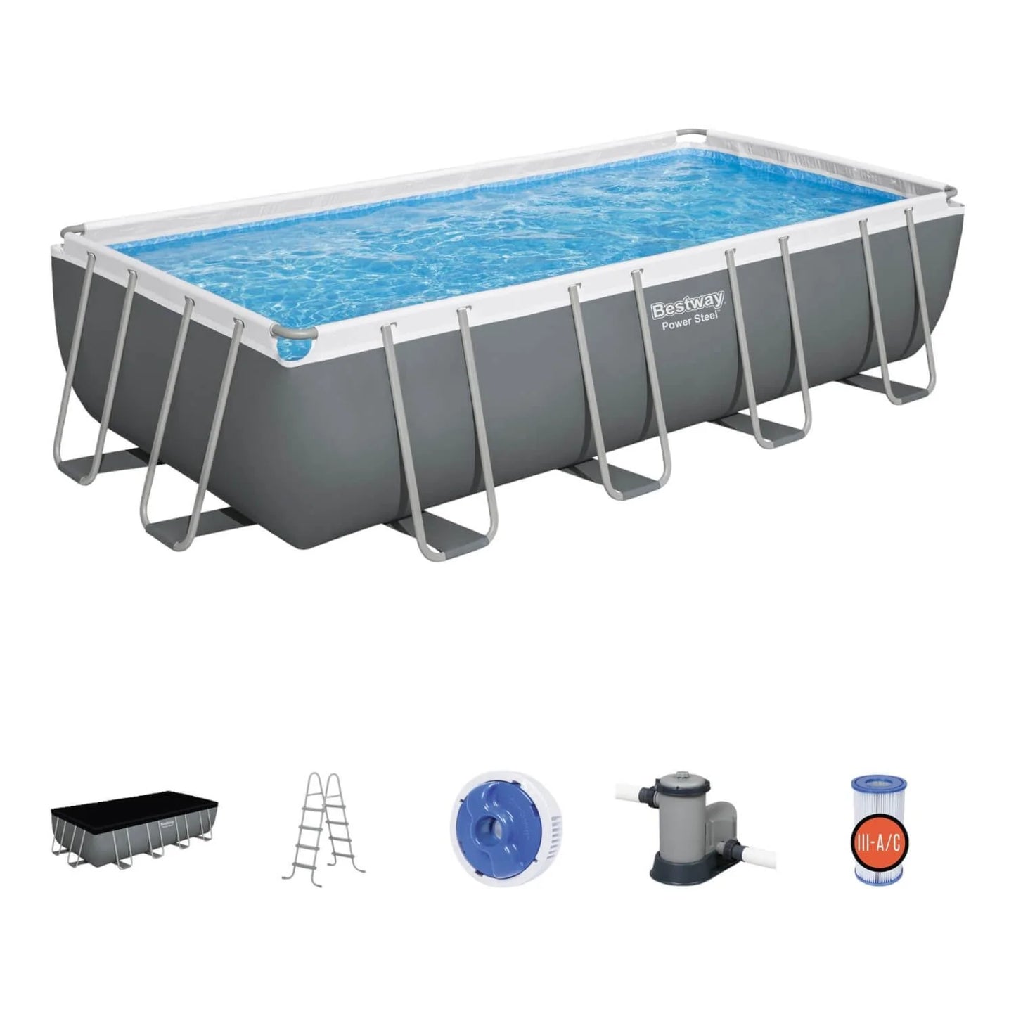 Piscina Bestway Rectangular Filtro+Accesorio 5.49X2.74X1.22M