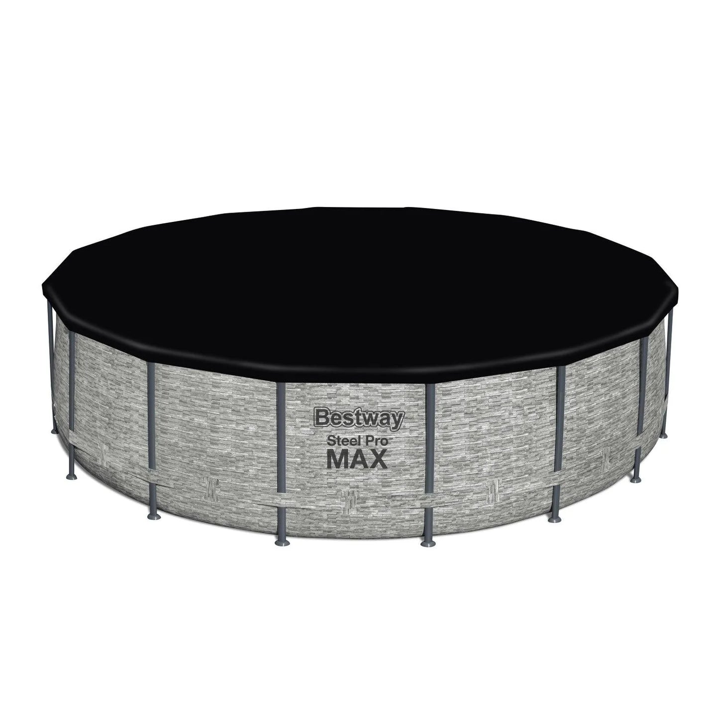 Piscina Bestway Redonda SteelPro Max Gris Piedra 4.88MX1.22M