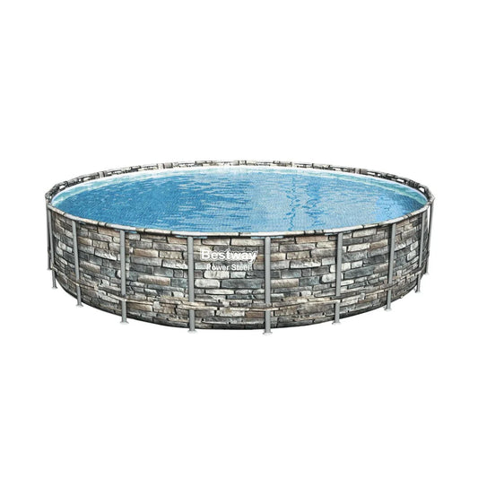 Piscina Bestway Redonda Piedra Filtro+Accesorios 6.71MX1.32M