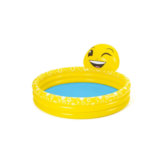 Piscina Inflable 3 Anillos Emoji lanza agua 144X69cm Bestway