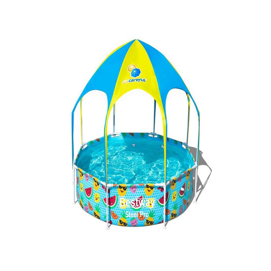 Piscina Bestway Redonda Con Toldo y Neblina Agua 2.44MX51Cm