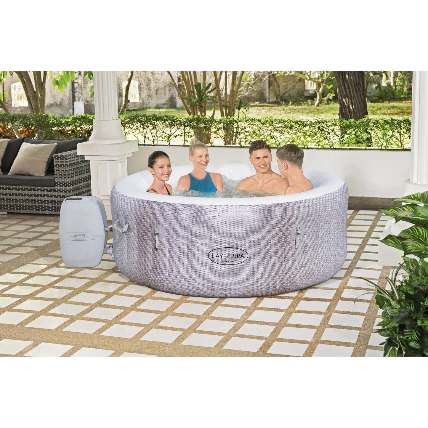 Hot Tub Spa Jacuzzi Inflable Cancún 4 Personas Bestway